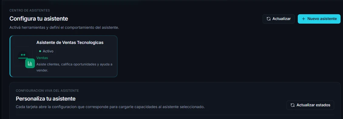 Configuración real de un asistente en Kanntraia